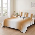 thumbnail image 2 of Twin XL Quilt Set 68''x98'', Burnt Orange White Ombre Bedspread Coverlet with 2 Pillow Shams, Modern Abstract Art Farmhouse Gradient Breathable All Season Quilt Bedding for Dorm/Guest Room, 2 of 9