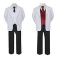 thumbnail image 2 of 7pc Boy Formal Necktie Black White Suit Set Satin Necktie & Vest Baby Sm-20 Teen, 2 of 3