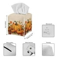 thumbnail image 3 of POLERO Square Tissue Box Cover, Waterproof Pu Leather Car Tissue Holder with Metal Button Thanksgiving Pumpkin Napkin Holder Organizer for Bathroom, Bedroom, Hotel, Office Desk 5.1"X5.1"X5.5", 3 of 7
