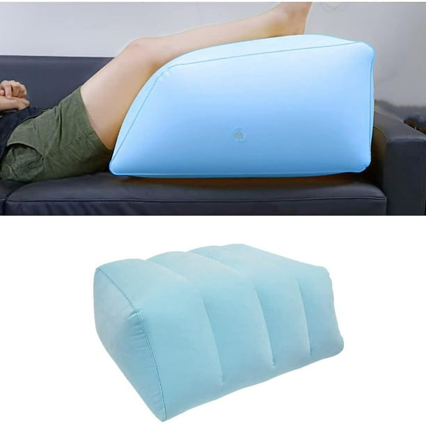 Cojin inflable para piernas cojin para levantar piernas almohada inflable para piernas con cuna banco inflable portatil pies relajados para dolor