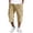 Khaki02, variant on Dwelliawo Corduroy Men's Capri Long Elastic Cargo Shorts Casual Capri Shorts Multi-Pockets Long 3/4 Pants Lightweight Outdoor Elastic Waist Below Knee Pants White M