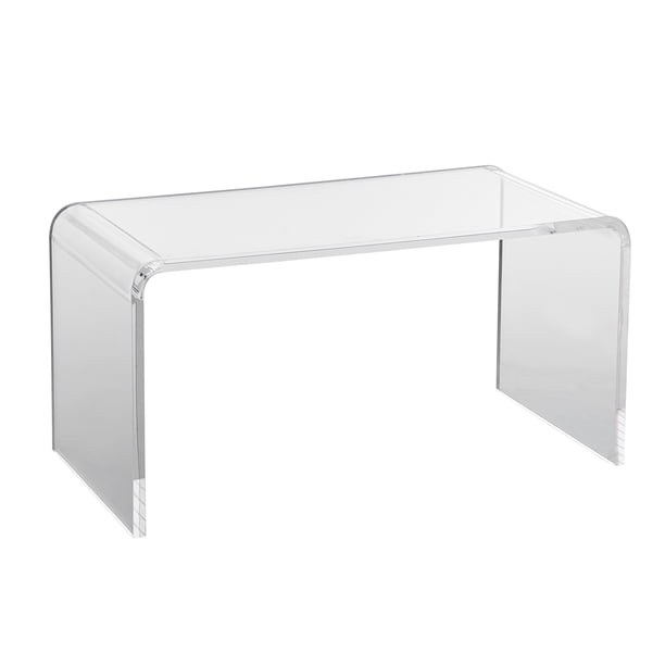 Mesa de centro de acrílico VEVOR, mesa auxiliar de acrílico transparente en forma de C, mesa auxiliar de acrílico transparente de 16,3 pulgadas de alto, para cafe, bebidas, alimentos