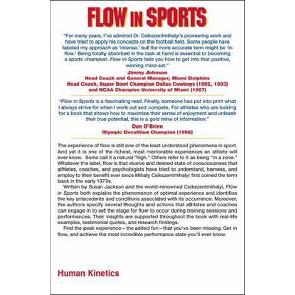 Pre-Owned Flow in Sports (Paperback) 0880118768 9780880118767