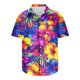 thumbnail image 5 of Camisas de Manga Larga para Hombres Moda Casual Floral Estampado Hawaiano Solapa Botón Superior, Ligero para Primavera Verano, 5 of 9