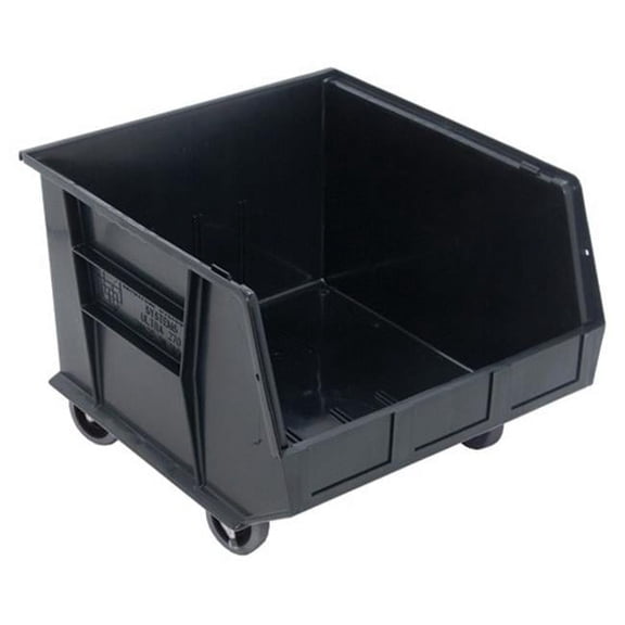 Plastic Storage Stacking Ultra Bin Mobile, Black - 3 per Cotton