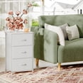 thumbnail image 4 of Eunos White Nightstand with Removable Fabric Storage, 3 Drawer Small Dresser for Bedroom Hallway, 4 of 7