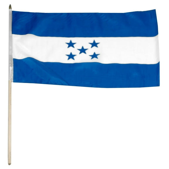 Honduras 12" x 18" Mounted Stick Flag