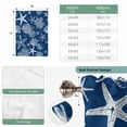 thumbnail image 6 of Navy Blue Coastal Tie Up Curtains for Windows, Adjustable Balloon Window Shades, Nautical Beach Starfish Coral Summer Kitchen Window Treatments Adjustable Roll Up Curtain for Basement/Nursery 52"x45", 6 of 8