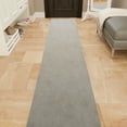 thumbnail image 2 of Ottomanson Aisle Runner Rug 1'11" x 17' – Non-Slip Plush Extra Long Indoor Runner, Gray, 2 of 9