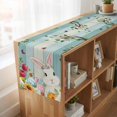 thumbnail image 6 of Table Runners 90 Inches Long Dress Scarves, Easter Farmhouse Coffee/Dining/Kitchen Table Runner for Living Room, Spring Watercolor Bunny Eggs Tulip Wooden Grain 13x90 Inch, 6 of 9