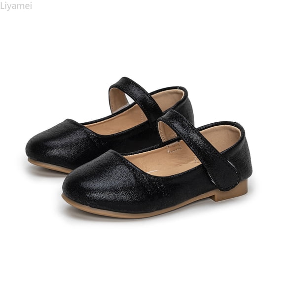 Liyamei Girls Dress Shoes Mary Jane Low Shoes Ballerinas Children Princess Shoes Wedding Shoes Flat Baby Evening Shoes Party School Shoes Sandals For Girls Size Black 6-12 Months