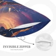 thumbnail image 2 of Plush Throw Pillow Covers, Starry Sky Flying Tiger Pillow Cases with Invisible Zipper, Breathable Microfiber Pillow Cases Standard Size for Sleeping Bedroom Sofa Living Room 16x24, 2 of 5