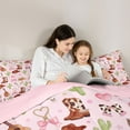 thumbnail image 4 of Feelyou Pink Cowgirl Bedding Comforter Set 7pcs, Rustic Guitar Music King Bedding Sets, 4 of 8