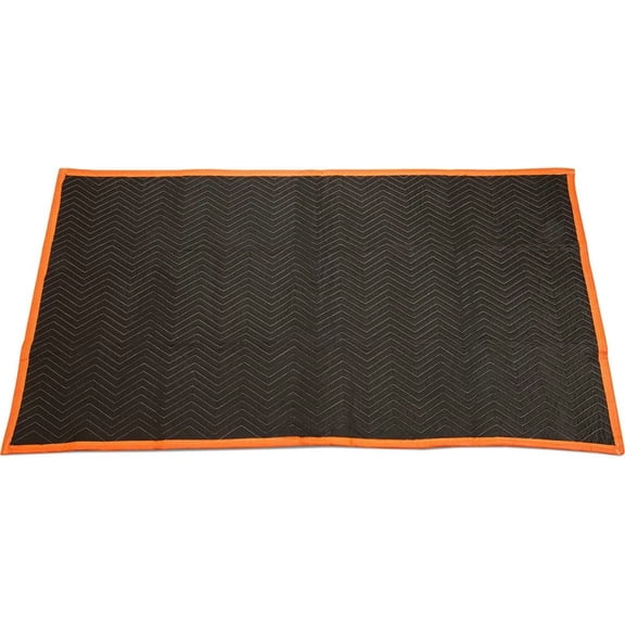 Heavy Duty Padded Moving Blankets 72" x 40" – 12 Pack – Packing Blankets, Furniture Covers for Moving |   12 Pack, Black/Orange