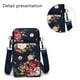 thumbnail image 3 of Pequeño monedero del teléfono celular para las mujeres, cartera de nylon del brazalete del deporte del bolso de hombro de la cremallera de 3 capas, 3 of 5
