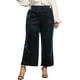 thumbnail image 1 of Pantalones brillantes de mujer Agnes Orinda en tallas grandes, metálicos y brillantes, con cintura elástica y pierna ancha, 3X, púrpura y azul, 1 of 6