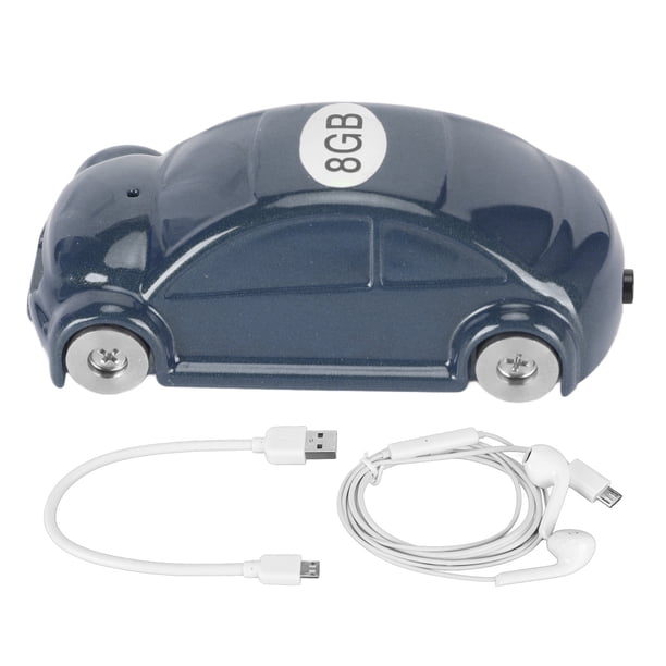 Mini grabadora HD con cancelación de ruido, forma de coche activada por voz, MP3, grabadora pequeña con marca de tiempo para reuniones, clases, neutro, inglés, azul oscuro, 8 GB