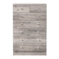 thumbnail image 6 of Sesslife 7 Drawer Dresser for Bedroom, Wooden Storage Dresser with Matt Gold Handle, Modern Chest of Drawers for Living Room, Gray, 6 of 12