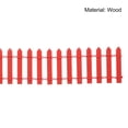 thumbnail image 5 of Unique Bargains Miniature Garden Fence, 35 Inch Long Picket Fence Mini Ornament, Red, 5 of 5