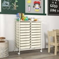 thumbnail image 2 of Costway 20 Drawers Rolling Storage Cart Art Craft Organizer on Wheels Multipurpose White, 2 of 10