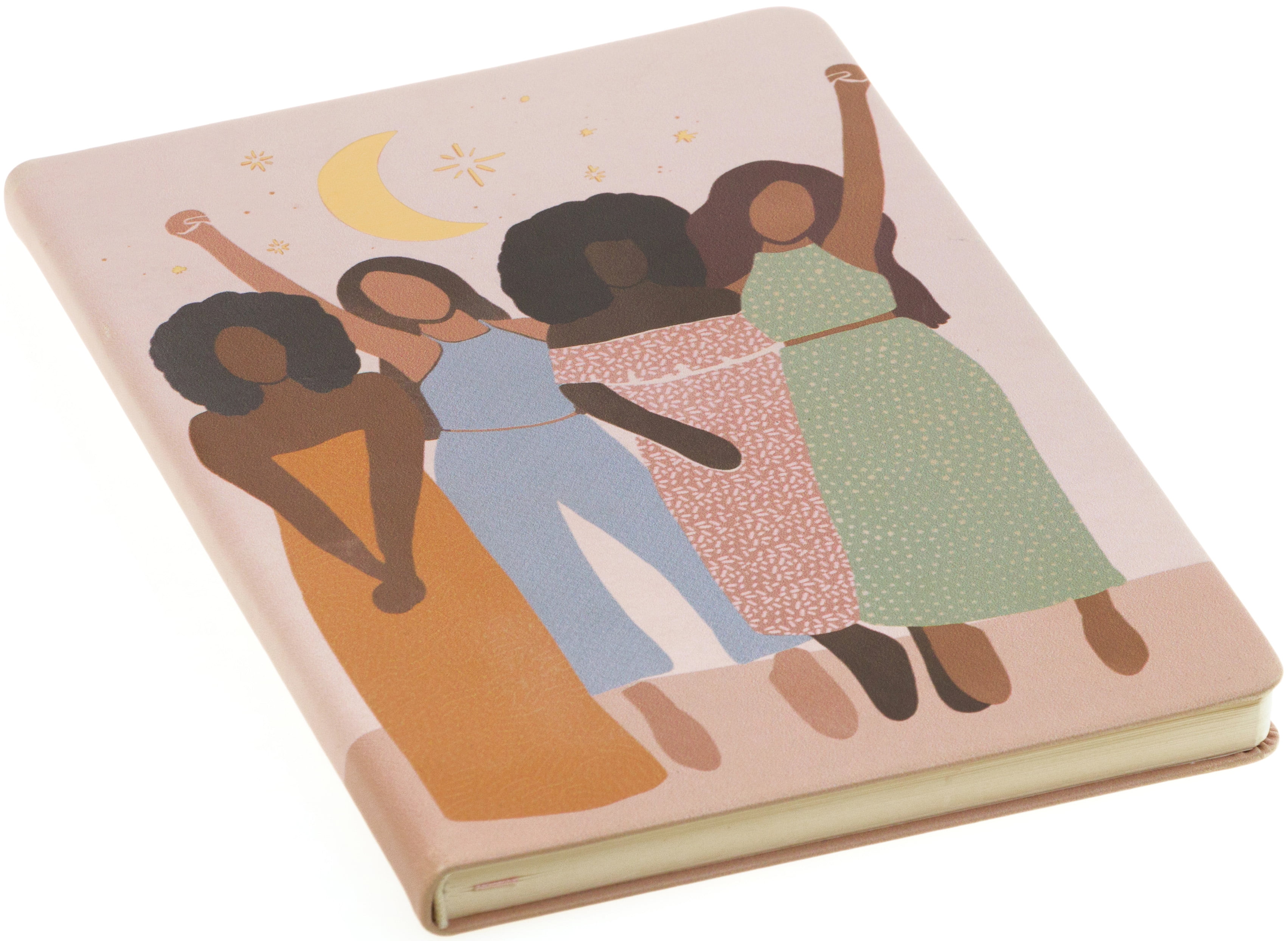 Eccolo Moon Women Writing Journal, 6x8, Faux Leather