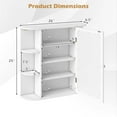 thumbnail image 4 of Giantex Bathroom Mirror Cabinet, Modern Wall Cabinet with Mirror, Medicine Cabinet with Mirror, Ideal for Bathroom, Dressing Room or Living Room, 26 x 6.5 x 25 inches (White), 4 of 9