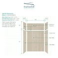 thumbnail image 5 of Transolid Expressions 36" X 60" X 96" 6-Piece Tub/Shower Wall Kit with Extension Kit, Bleached Oak, 5 of 6