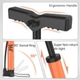 thumbnail image 4 of 361° Portable Bike Floor Pump, Orange 100PSI High Pressure Bicycle Air Pump with Schrader Presta Dunlop Multi-Use Universal Valve, Compact Steel Tube Pump with Free Needle for Bikes, Cars, Balls, 4 of 6
