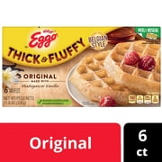 Eggo Thick and Fluffy Original Waffles, Frozen Breakfast, 11.6 oz, 6 Count