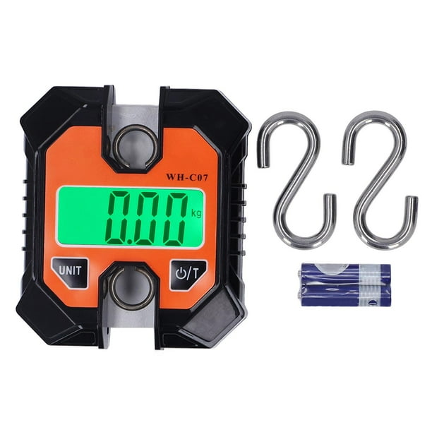 Digital Crane Scale with Hooks, LCD Display, Electronic Hanging Scale for Industrial Use, 100kg, 220lb Capacity