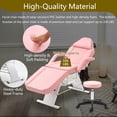 thumbnail image 5 of Sesslife 73" 3-Section Massage Table with Swivel Stool, Adjustable Tattoo Chair Esthetician Bed with 2 Trays, Modern Spa Salon Facial Bed, Comfy Beauty Massage Table Chair, Steady Metal Frame, Pink, 5 of 8