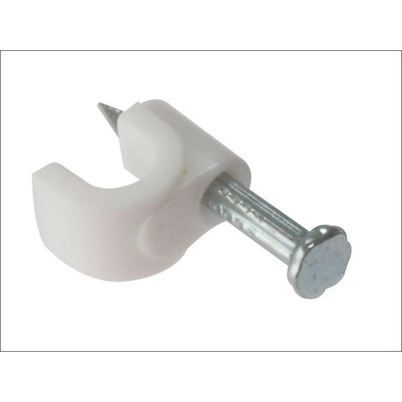 Forgefix - Cable Clip Round White 6-7mm Box 100