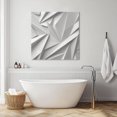 thumbnail image 5 of Wall Art Prints, Grey Geometric Framed Canvas Prints for Bedroom Living Room Bathroom Office, Modern 3D Relief Abstract Minimalist Gallery Wrap Wall Art Poster for Gifts Home Decor 20"x20", 5 of 9