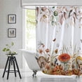 thumbnail image 3 of Extra Long 72"x84" Cute Mushroom Shower Curtain Set with Hooks, Eucalyptus Leaves Bathroom Curtain Modern Minimalist Waterproof Bath Curtain Machine Washable, 3 of 6