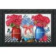 thumbnail image 2 of Briarwood Lane Red White And Blue Jars Floral Doormat, 2 of 4
