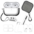 thumbnail image 1 of Funda Alto Brillo y Kit Accesorios Gadget Collection Mx Para airpods Pro 9 Piezas Blanco GC-FABKAAP, 1 of 10