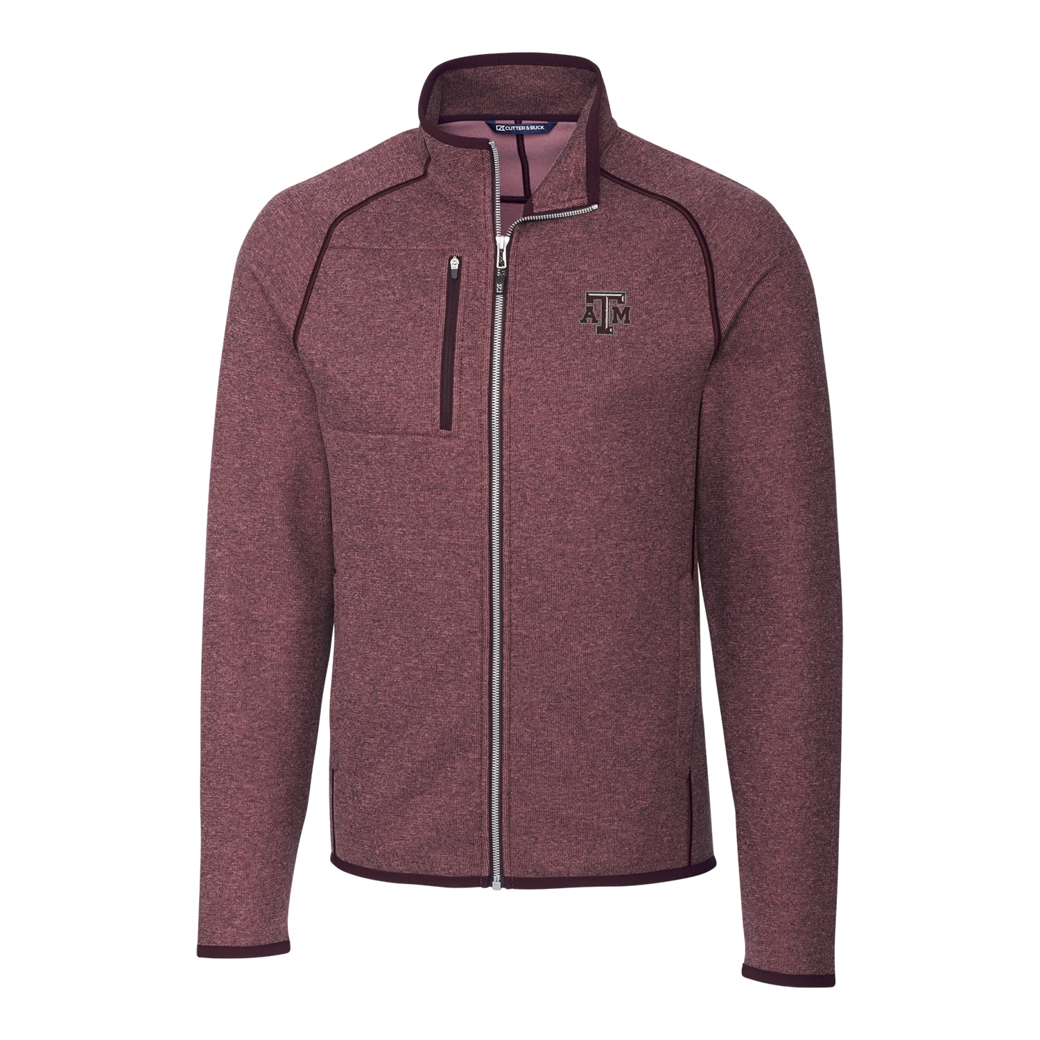 Texas A&M Aggies Cutter & Buck Mainsail FullZip Jacket Maroon