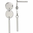 thumbnail image 1 of Stainless Steel Polished Discs With Bar Post Dangle Earrings (31.5 X 8) Made In China sre1411, 1 of 7