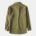 thumbnail image 6 of Lroveb Men's Casual Solid Corduroy Shirt Long Sleeve Pocket Turn-Down Collar Top Mens Top, 6 of 7