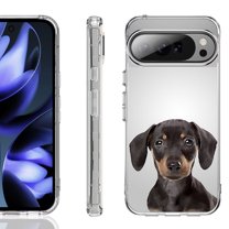 For Google Pixel 10 / 10 Pro Shockproof Phone Case, by OneToughShield - Dachshund Face