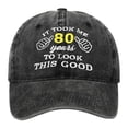 thumbnail image 1 of GDREDA Summer Hats for Woman Vintage Washed Embroidered Baseball Cap For 60th 65th 70th And 75th Birthdays Sun Hat For Outdoor Activities Beige,One Size, 1 of 3