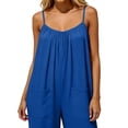 thumbnail image 3 of Women's Casual Sleeveless Wide Leg Jumpsuit with Pockets Loose Fit Summer Romper, 3 of 5