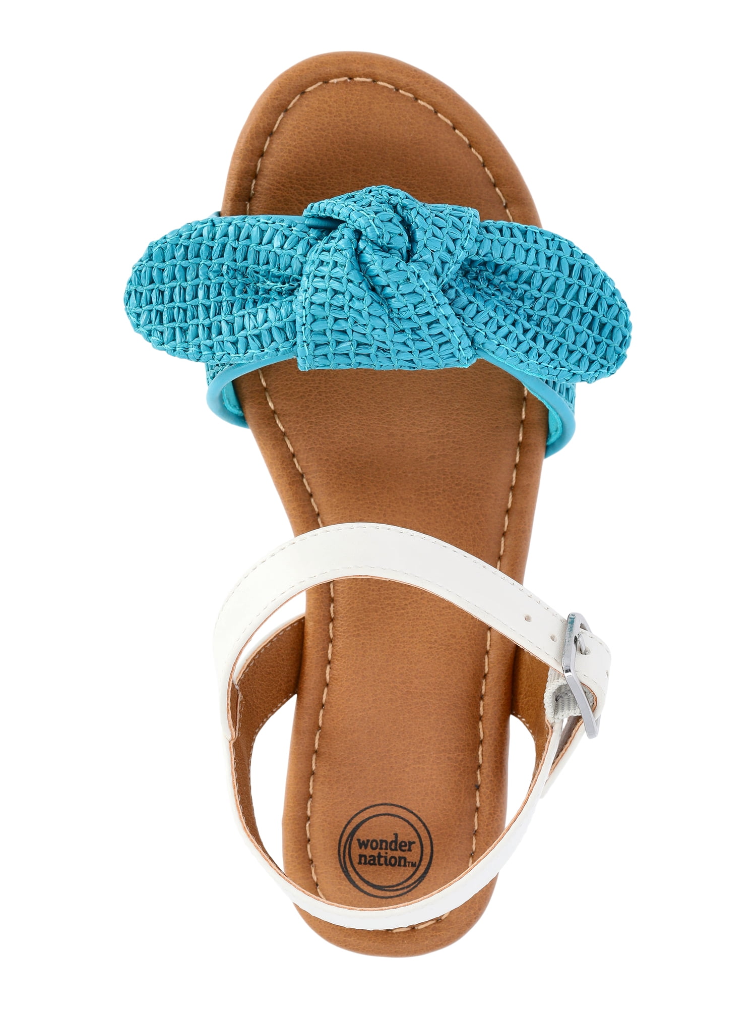 Wonder Nation Girls Raffia Swim Bow Sandals