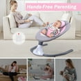 thumbnail image 4 of Beuway Electric Baby Swing for Infants - Bluetooth Music Speaker with 12 Lullabies,4 Speeds,4 Timers,Remote Control, Pink, 4 of 10