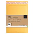 thumbnail image 1 of PackageZoom 7.25x12 Kraft Bubble Mailers #1 Padded Envelopes 50 Pack, 1 of 15