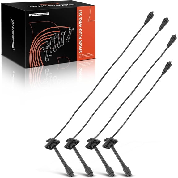 A-Premium - Set of 4 Ignition Spark Plug Wires - Compatible with Toyota Camry 1997-2001 4Cyl 2.2L, RAV4 1998-2000 4Cyl 2.0L, Solara 1999-2001 4Cyl 2.2L