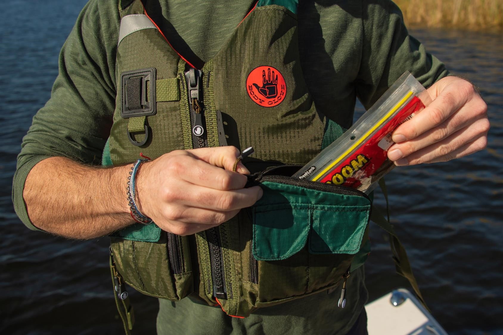 (2 pack) Body Glove Adult Fishing PFD Life Jacket and Vest, Zipper, Unisex, Dual Size L/XL, Green