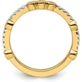 thumbnail image 2 of Solid 14k Yellow Gold Stackable Expressions White Topaz and Diamond Ring - Ring Size 6.0, 2 of 8