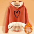 thumbnail image 2 of ZXLBBD Women's Fall Winter Velvet Padded Warm Cardigan Sherbet Hooded Sweatshirts Jacket Casual Outdoor Comfort Daily Wear, 2 of 3