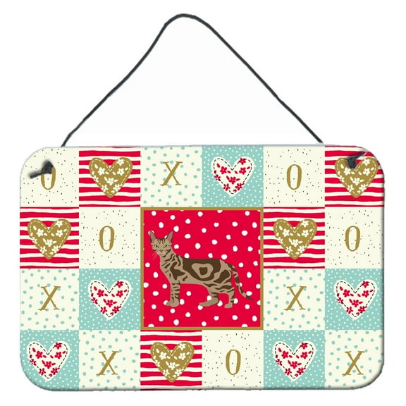 Carolines Treasures CK5714DS812 Sokoke Cat Love Wall or Door Hanging Prints 8x12 multicolor